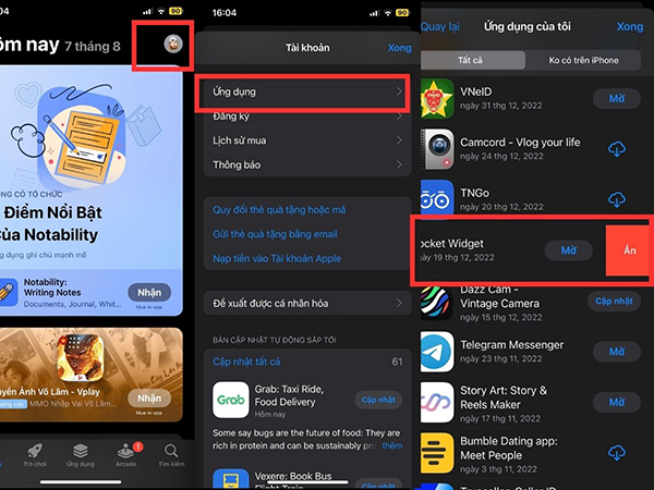 cách ẩn ứng dụng trên iphone