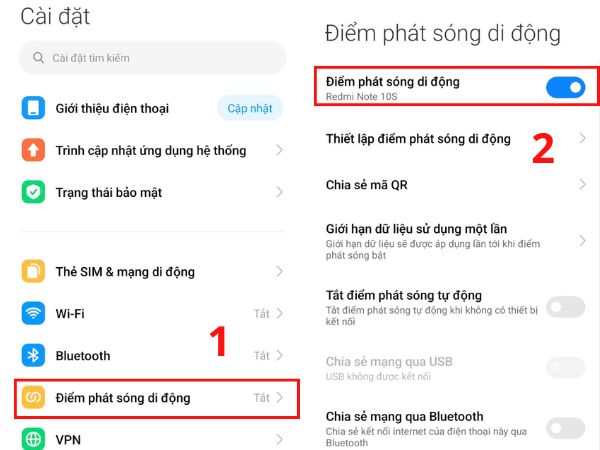 cách chia sẻ mạng 4g trên iphone