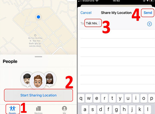 cách định vị iphone của chồng
