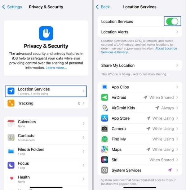 cách định vị iphone của chồng