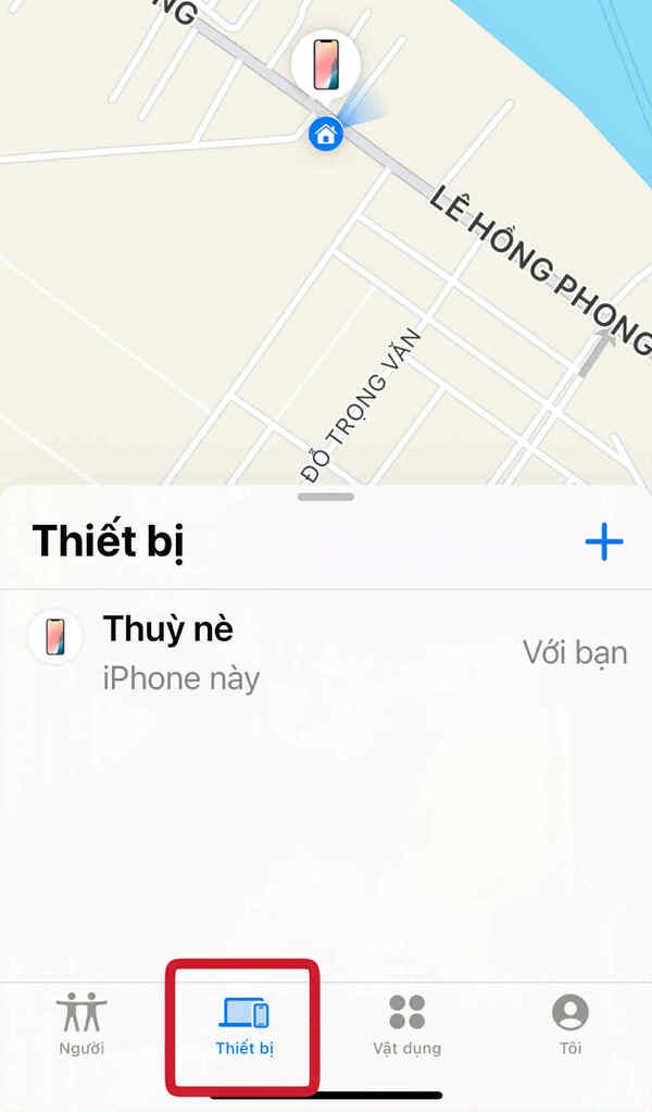 cách định vị iphone của chồng