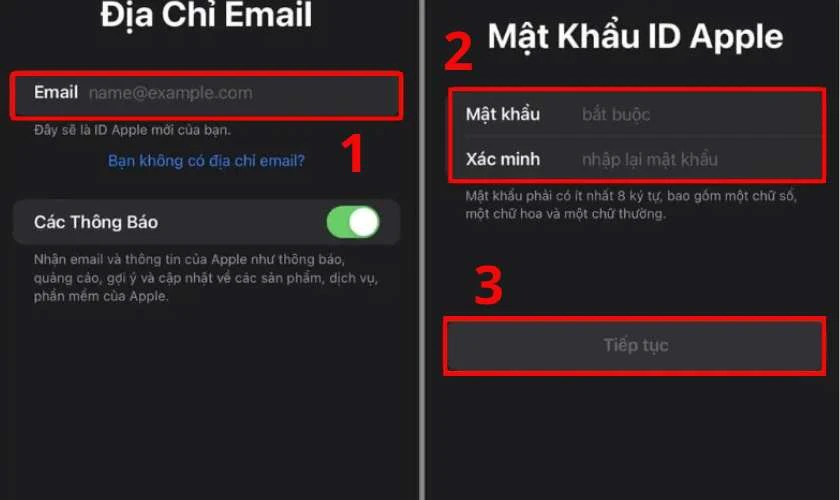 cách tạo icloud mới trên iphone