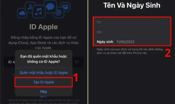 cách tạo icloud mới trên iphone