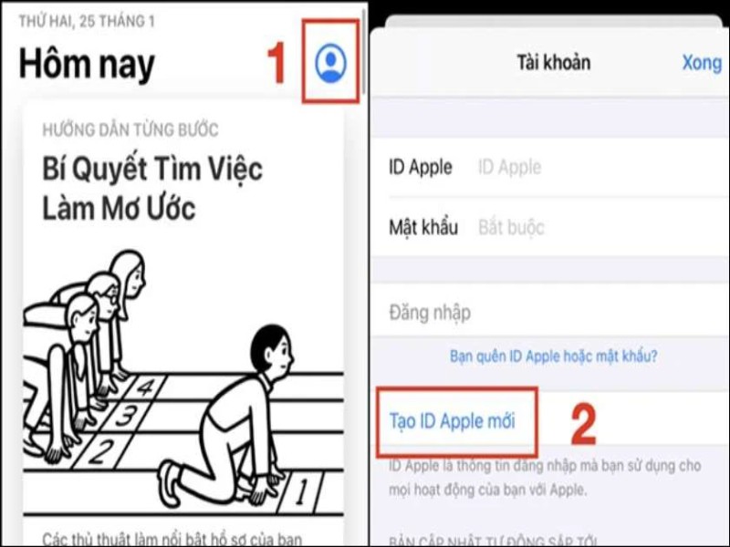 cách tạo icloud mới trên iphone