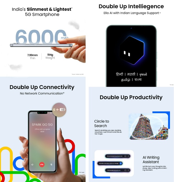 Tính năng nổi bật trên TECNO Spark Go 5G