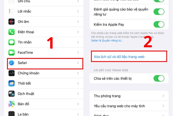 Các bước xóa lịch sử trình duyệt web