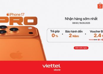 Nhận voucher giảm tới 2.4 triệu khi đặt trước iPhone 17 và iPhone Air tại Viettel Store AAR trên Shopee và TikTok Shop